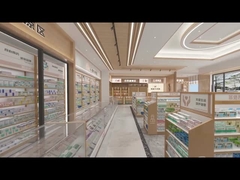 10-YMQSS Pharmacy Model Store With Natural Wood Luxury Style